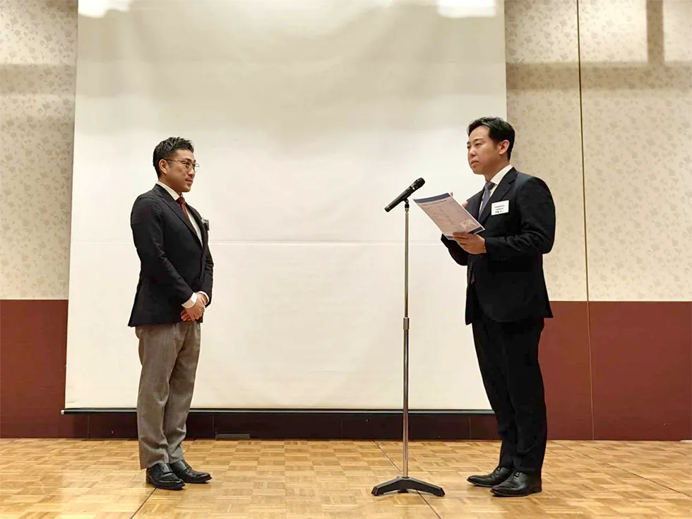 中央地所株式会社代表取締役社長戸嶋氏 代表謝辞